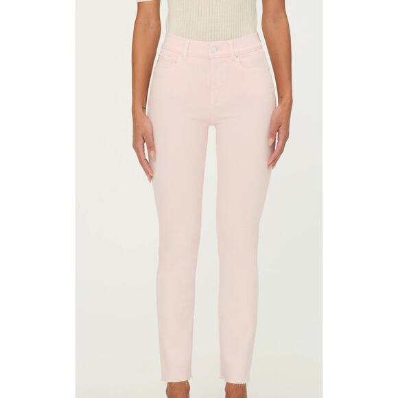 DL1961 Mara Straight Mid Rise Instasculpt Ankle Jeans Rosewater Size 28 - Picture 1 of 15